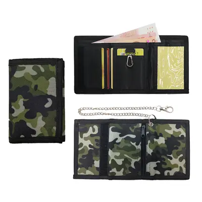 Foldable Waterproof Men's Wallet with Chain and Anti-Theft Waist Pouch