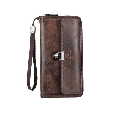 Men's Long Wallet, Casual, Large Capacity, Phone Compartment - 8