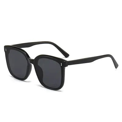 Retro Large-Frame Unisex Sunglasses with Rhinestones and UV Protection - 7