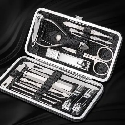 Nail and Pedicure Clipper Set, Stainless Steel, 7-Piece - 3