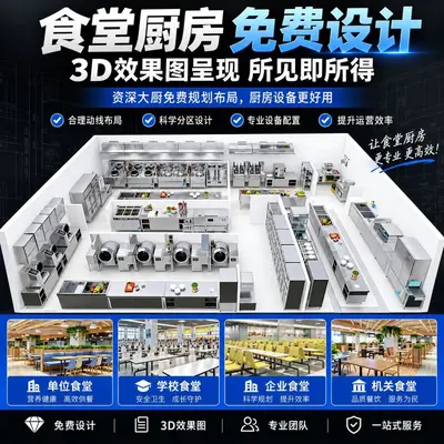 Commercial Kitchen Work Bench, Efficient Design for Schools and Factory Canteens - 5