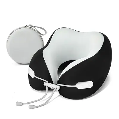 Ice silk U-shaped travel pillow with foldable neck support - 13