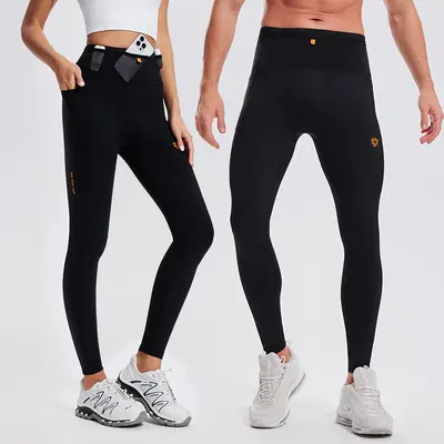Unisex Running Tights with Large Pockets Quick-Dry Stretch Sports Trousers - 5