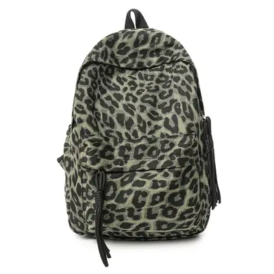 Leopard Print Backpack, Large Capacity Travel and College Bag - 8