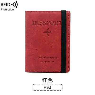 Sınır ötesi RFID hırsızlığa karşı pasaport çantası PU deri çanta basit ve şık çok fonksiyonlu belge çantası yurtdışı seyahat pasaport tutucusu - 13