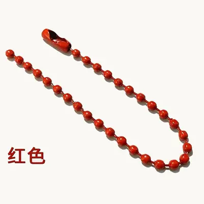 Colored Glass Bead Chain, Baked Paint DIY Chain - 10