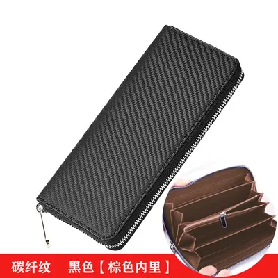 Men's Long Wallet with Zipper, Large Capacity Clutch Wallet - 11