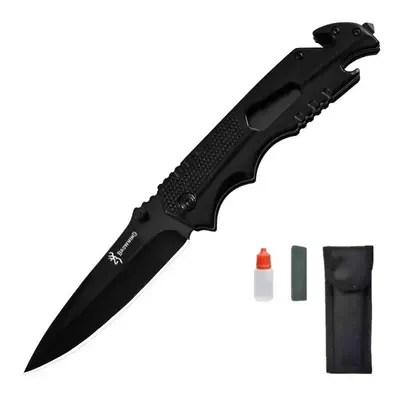Folding Non-Locking Pocket Knife, Multifunctional, Portable with Glass Breaker