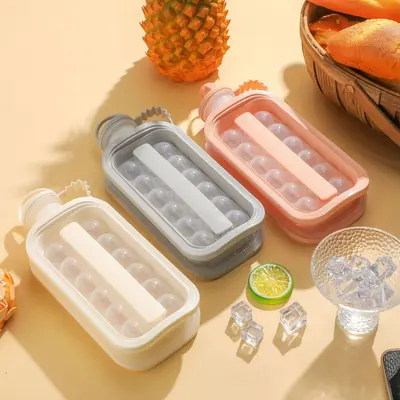 Ice ball maker ice ball mold silicone home ice ball pot 2-in-1 water heater ice cube silicone portable cold drink ice cup