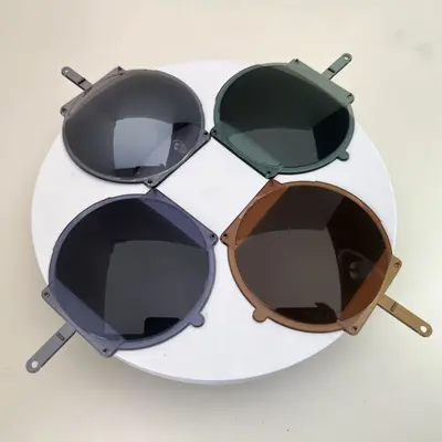 PC Polarized High-Definition Sunglasses Lenses with Gradient Tint - Monochrome Iridescent Color Lenses REVO Coated Lenses