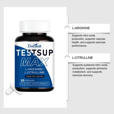 DOCTEAT L-Arjinin ve L-Sitrülin Kapsül, Enerji ve Dayanıklılık Desteği - 4