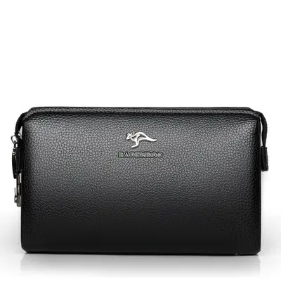 Men's Clutch Bag, Large Capacity, Combination Lock, Removable Wrist Strap - 6