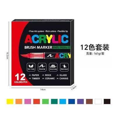 Acryl-Marker mit weicher Spitze und deckenden Farben für Kinder und Kunststudenten - 7