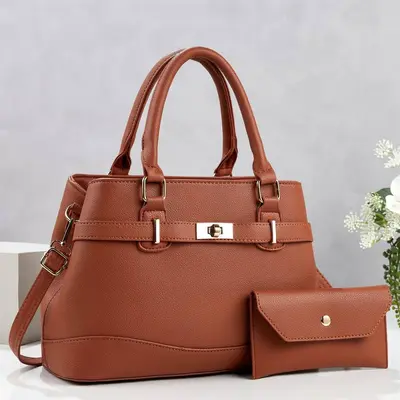 Damentaschen-Set mit Litschi-Muster, zweiteilig, Mutter-Kind-Tasche - 7