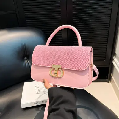 2025 Retro Women's Small Square Shoulder Crossbody Bag with Lock Buckle - 8