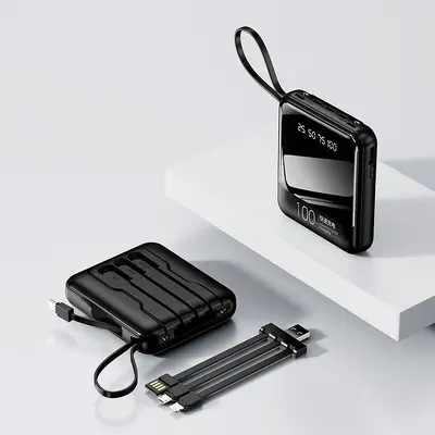 Cross-Border Mini Power Bank 20000mAh with Built-in Cable, Portable Mobile Charger, Corporate Gift with Custom Logo - 7