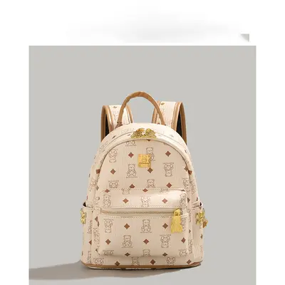 Cute Bear Pattern Large Capacity Women's School Backpack - 10