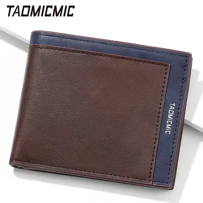 Neue Herren-Geldbörse 2025 Winter Patchwork, westlicher High-End-Look, PU, Großscheinfach, Retro-Kartenetui, Geldbeutel und Clutch