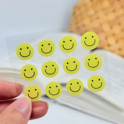 Smiley-Gesicht Akne-Patch, Hydrokolloid, 12er Pack - 9