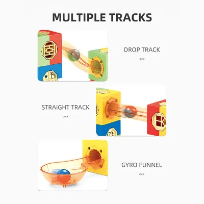 Gravity Exploration DIY Marble Track Toy, Ages 3-8