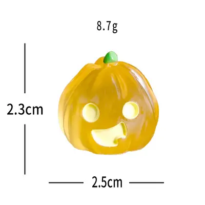 Halloween Luminous Pumpkin Figurine, Miniature Decoration, DIY Accessory - 12