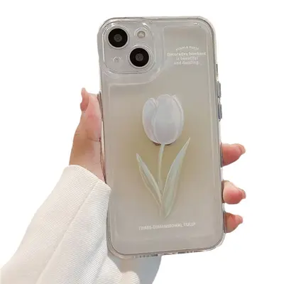 iPhone 17 Pro Max telefon kılıfına uygun sanatsal çiçek desenli boyama, sınır ötesi Apple 16 yeni model 14 Pro Japon/Kore 13/15 - 6