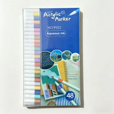 PVC acrylic marker set, water-washable, for children - 10