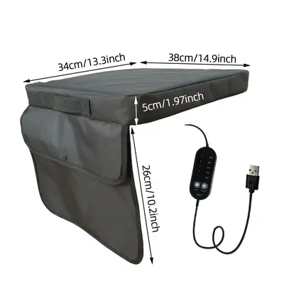 Portable Heated Camping Cushion with Backrest, Thickened