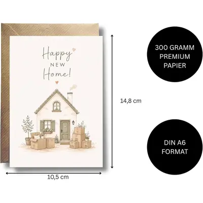 New Home Moving-In Greeting Card with Envelope