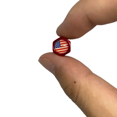 Yaratıcı tutkal kısa altıgen valf kapağı toz geçirmez evrensel araba lastik valf kapağı sınır ötesi logo
