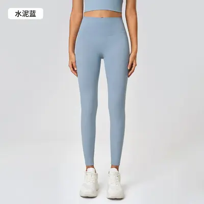 Seamless Bare-Feel Yoga Leggings, High Waist, Butt-Lifting, 3/4 Length - 12