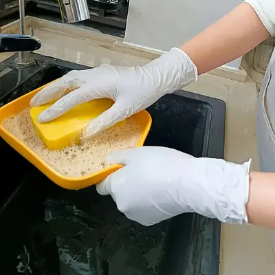 Tek Kullanımlık Lateksiz Nitril Eldiven, Kaymaz, Yağa Dayanıklı, Ev Kullanımı