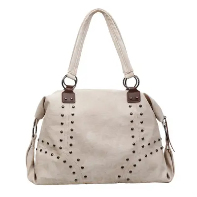 2026 Modisches Nieten-Schultertasche Großvolumige Tote-Tasche Damen Premium-Feeling Casual Allrounder Pendler-Achselzuckertasche - 7