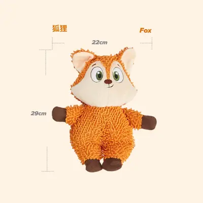 Squeaky Chew-Resistant Dog Toy, Plush Mop Design - 9