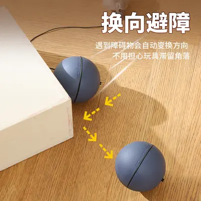 新款猫咪自嗨滚滚球宠物玩具自动滚动球逗猫球宠物用品亚马逊批发