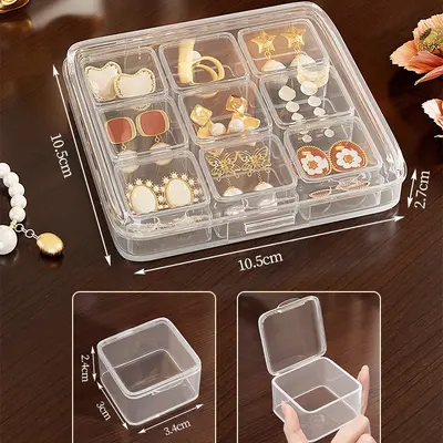 Takı saklama kutusu şeffaf mini küçük kutu - 7