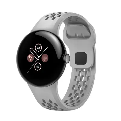 Breathable Hollow-Hole Silicone Watch Band for Google Pixel Watch 3/4 - 10
