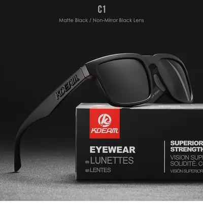 KDEAM Quadratische UV-Polarisierte Sonnenbrille Klassisches Design für jeden Anlass Herren- und Damensorsonnenbrille Angeln Sportbrille KD332 - 7