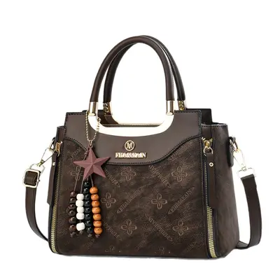 Women's Crossbody Bag, Printed Large Capacity Shoulder Handbag - 6