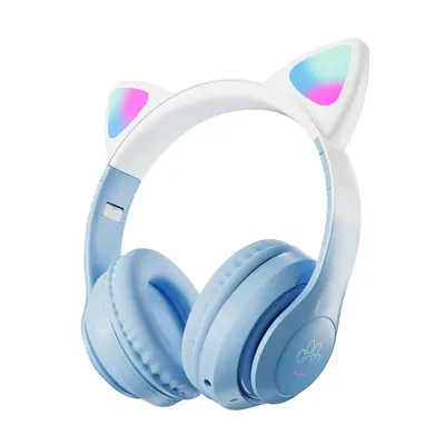 Sevimli Kablosuz Degrade Kedi Kulak Kopfhoerer STN28PRO Bluetooth Kopfhoerer Trend Schock Heavy Bass Gaming Kopfhoerer - 7