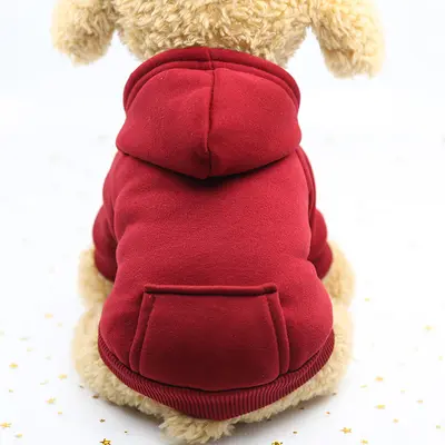Autumn Winter Two-Legged Hoodie with Pocket for Cats and Dogs - 7
