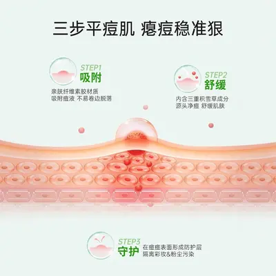 VT Weidi Tiger Acne Patch Очищающие патчи от акне, успокаивающие, невидимое покрытие для акне, ультратонкие дышащие, защитный барьер от загрязнений, корректор несовершенств, для использования днём и ночью - 2