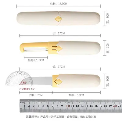 Offenes Obstmesser, tragbares doppelzweckiges Schälmesser, multifunktionales Messer, Küchenschälmesser für Zuhause, Obstmesser aus Edelstahl