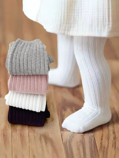Kız Bebek Külotlu Çorap, Düz Renk, Prenses Etek Kombinleri için