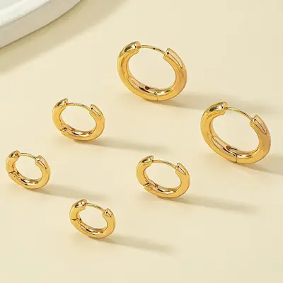 316 stainless steel wire coil hoop earrings, eco-friendly - 8