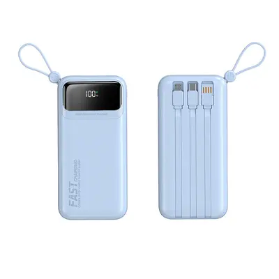 3C Certified Cross-Border New Fast-Charging Power Bank with Built-in Cable, 3W mAh Large Capacity, Portable Mobile Power Supply, Printed