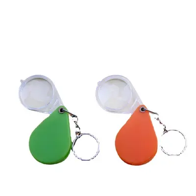 Plastic Folding Keychain Magnifier for Elderly Reading