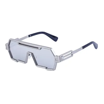 Retro Steampunk Irregular Sunglasses for Men with UV Protection - 12