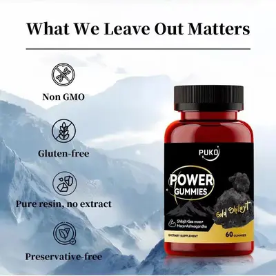 Power Gummies Energiepräparat, Maca, funktionelle Ballaststoff-Ergänzung