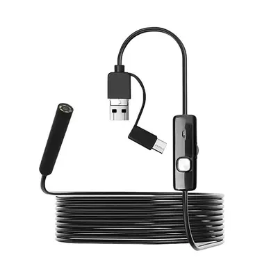 8mm Android cep telefonu endoskop HD kamera endüstriyel araç muayene hattı klima motor probu - 6